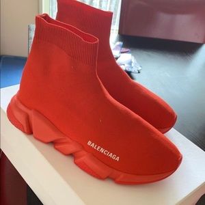 Black and red pair of balenciagas